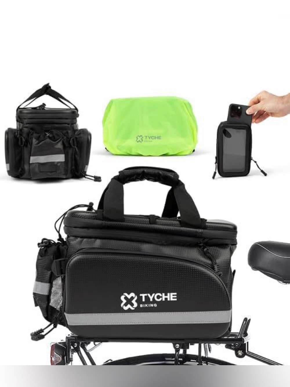 TYCHE Bike Bag Bicycle Rear Rack 35L Waterproof Hard Shell Insulated Cooler